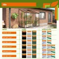 Vitavia Anlehn-Gewächshaus Ida 5200", schwarz, 5,2 m², 4 mm HKP | Wetterfestes & stabiles Wand-Gewächshaus zur Pflanzenanzucht | Ideales Treibhaus für Gemüse, Kräuter & Blumen - Thumbnail 3