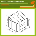 Vitavia Anlehn-Gewächshaus Ida 5200", schwarz, 5,2 m², 4 mm HKP | Wetterfestes & stabiles Wand-Gewächshaus zur Pflanzenanzucht | Ideales Treibhaus für Gemüse, Kräuter & Blumen - Thumbnail 8