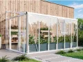 Vitavia Anlehn-Gewächshaus Helena 8600", schwarz, 8,6 m², 3 mm ESG, 10 mm HKP | Wetterfestes & stabiles Wand-Gewächshaus zur Pflanzenanzucht | Ideales Treibhaus für Gemüse, Kräuter & Blumen - Thumbnail 10