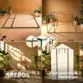 Arebos Premium Foliengewächshaus Gewächshaus mit 2 Ebenen - 120 x 186 x 190 cm Treibhaus mit Ablagen - Platzsparend, Hochwertiges Anzuchthaus Garten Balkon Stabil & Einfach zu Montieren - Thumbnail 4