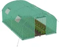 Gewächshaus für den Garten, Tomatenhaus mit 4 Fenster, UV-beständig, mit verzinktem Stahlrahmen und Moskitonetz, ideal für Gemüse, Obst und Blumen, 3x4m 12m² Grün - Thumbnail 1