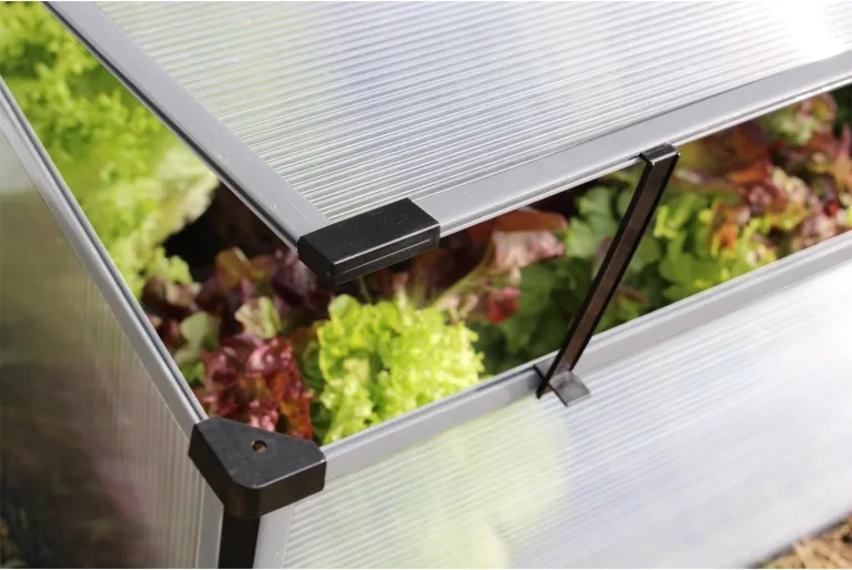 Vitavia Frühbeet Levana 2", mit Aufstelldach, grau | Wetterfest aus Zincalume® | Ergonomisch & Rückenschonend | Schutz vor Schnecken & Unkraut | Perfekt für Gemüse & Blumen – Bild 3