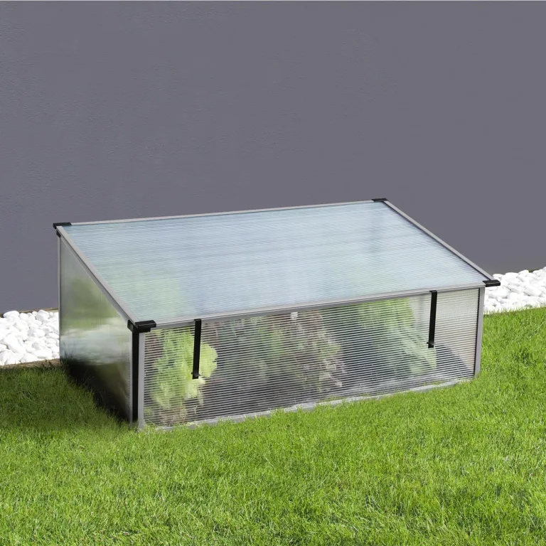 Vitavia Frühbeet Levana 2", mit Aufstelldach, grau | Wetterfest aus Zincalume® | Ergonomisch & Rückenschonend | Schutz vor Schnecken & Unkraut | Perfekt für Gemüse & Blumen – Bild 1