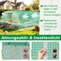 YRHome 3 x 8 x 2 m Groß Foliengewächshaus Gewächshaus Winterfest Verzinkter Stahl Grün Treibhaus Tomatenhaus mit Tür & Fenster Bogen-Design Begehbares Gartenhäuschen für Aufzucht Tomaten Pflanzen - Thumbnail 5