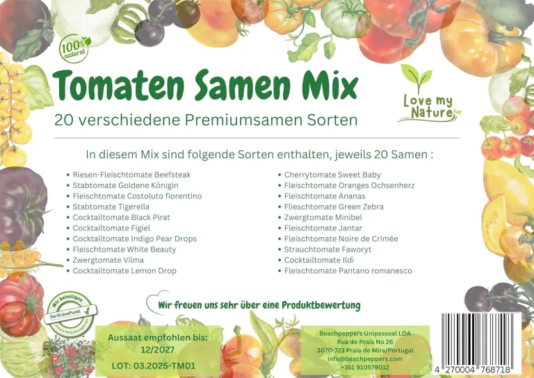 Tomaten Samen Set – 20 Sorten Tomatensamen alte Sorten für Garten, Balkon & Gewächshaus | Love my Nature Saatgut für aromatische Tomatenvielfalt – ideal als Geschenk – Bild 5