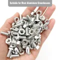 20 Stück M6 x 22mm Muttern Schrauben, Aluminium Gewächshaus Schrauben mit Mutter, Stockschrauben möbelschrauben, Hochleistungsrost Hardware Kit für Gewächshaus-Montage und -Reparatur - Thumbnail 6