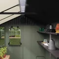 Keter Darwin Gewächshaus 244x190x221cm Grün - Treibhaus aus Kunststoff mit Satteldach & 5 Belüftungsfenstern - Thumbnail 8