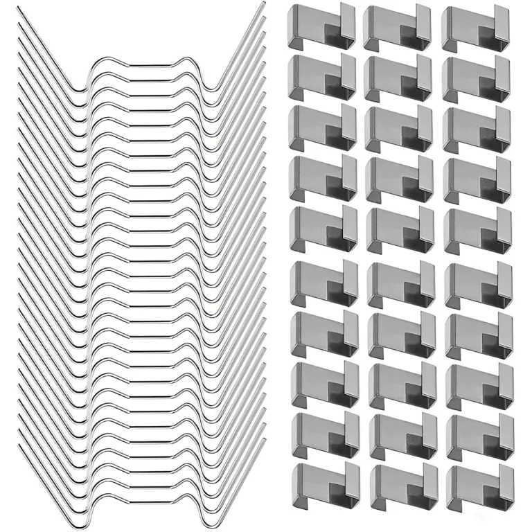 100 Stück Gewächshaus Klammern, Klammern für Gewächshaus, Gewächshausklammern Edelstahl, Sturmfest Gewächshaus Zubehör für Hohlkammerplatten, Gewächshaus Platten, Doppelstegplatten – Bild 1
