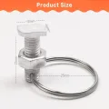 Gewächshausschrauben und -ringe für Gewächshaus, Gewächshauszubehör, Aluminium-Gewächshausmuttern und -schrauben, Aufhängeringe (Bolts & Nuts With Rings- 20pcs) - Thumbnail 2