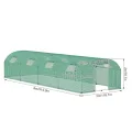 Aufun Folien-Gewächshaus Stabil 3x8x2 m mit 8 Fenster mit Moskitonetz & Tür | Gartentunnel mit Rahmen aus verzinktem Stahl | Tomatengewächshaus, Folienzelt, Pflanzenzelt Foliengewächshaus für Garten - Thumbnail 10