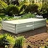 Arebos Hochbeet Metall 2er Set 180x90x30 cm | Gartenbeet aus verzinktem Stahl | Pflanzbeet wetterfest & rostfrei | Rechteckiges Gemüsebeet für Garten & Terrasse | Hochbeet Bausatz ohne Boden – Bild 4