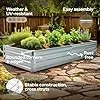 Arebos Hochbeet Metall 2er Set 180x90x30 cm | Gartenbeet aus verzinktem Stahl | Pflanzbeet wetterfest & rostfrei | Rechteckiges Gemüsebeet für Garten & Terrasse | Hochbeet Bausatz ohne Boden - Thumbnail 2