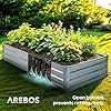 Arebos Hochbeet Metall 2er Set 180x90x30 cm | Gartenbeet aus verzinktem Stahl | Pflanzbeet wetterfest & rostfrei | Rechteckiges Gemüsebeet für Garten & Terrasse | Hochbeet Bausatz ohne Boden - Thumbnail 3