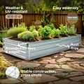 Arebos Hochbeet Metall 2er Set 180x90x30 cm | Gartenbeet aus verzinktem Stahl | Pflanzbeet wetterfest & rostfrei | Rechteckiges Gemüsebeet für Garten & Terrasse | Hochbeet Bausatz ohne Boden - Thumbnail 5