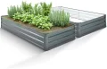 Arebos Hochbeet Metall 2er Set 180x90x30 cm | Gartenbeet aus verzinktem Stahl | Pflanzbeet wetterfest & rostfrei | Rechteckiges Gemüsebeet für Garten & Terrasse | Hochbeet Bausatz ohne Boden - Thumbnail 1