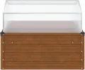 Hochbeet Metall Pflanzkübel Pflanzkasten Blumenkasten Gartenbeet Pflanzbeet Frühbeet Blumenbeet Gemüsebeet mit Gewächshausaufsatz Cortenstahl - Thumbnail 5