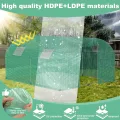 Foliengewächshaus für Garten 3x8x2 m Gewächshaus UV-beständig & Winterfestes Gewächshaus 24 ㎡ Folientunnel Tomatenhaus mit Fenstern, Tür & Verstärktem Rahmen, Grün - Thumbnail 4