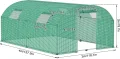 Foliengewächshaus für Garten 3x4x2 m Gewächshaus UV-beständig & Winterfestes Gewächshaus 12 ㎡ Folientunnel Tomatenhaus mit Fenstern, Tür & Verstärktem Rahmen, Grün - Thumbnail 2