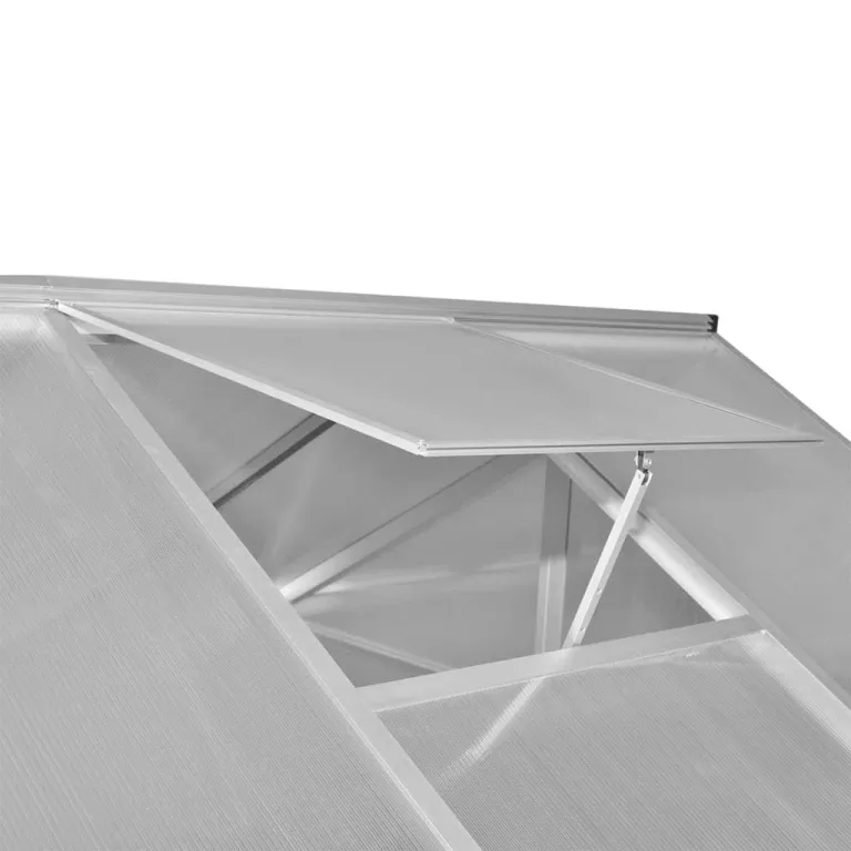 HOMIUSE Gewächshaus 242x250x195 cm Gewächshäuser Transparent Aluminium Winterschutzzelt Pflanzenschutz – Bild 6