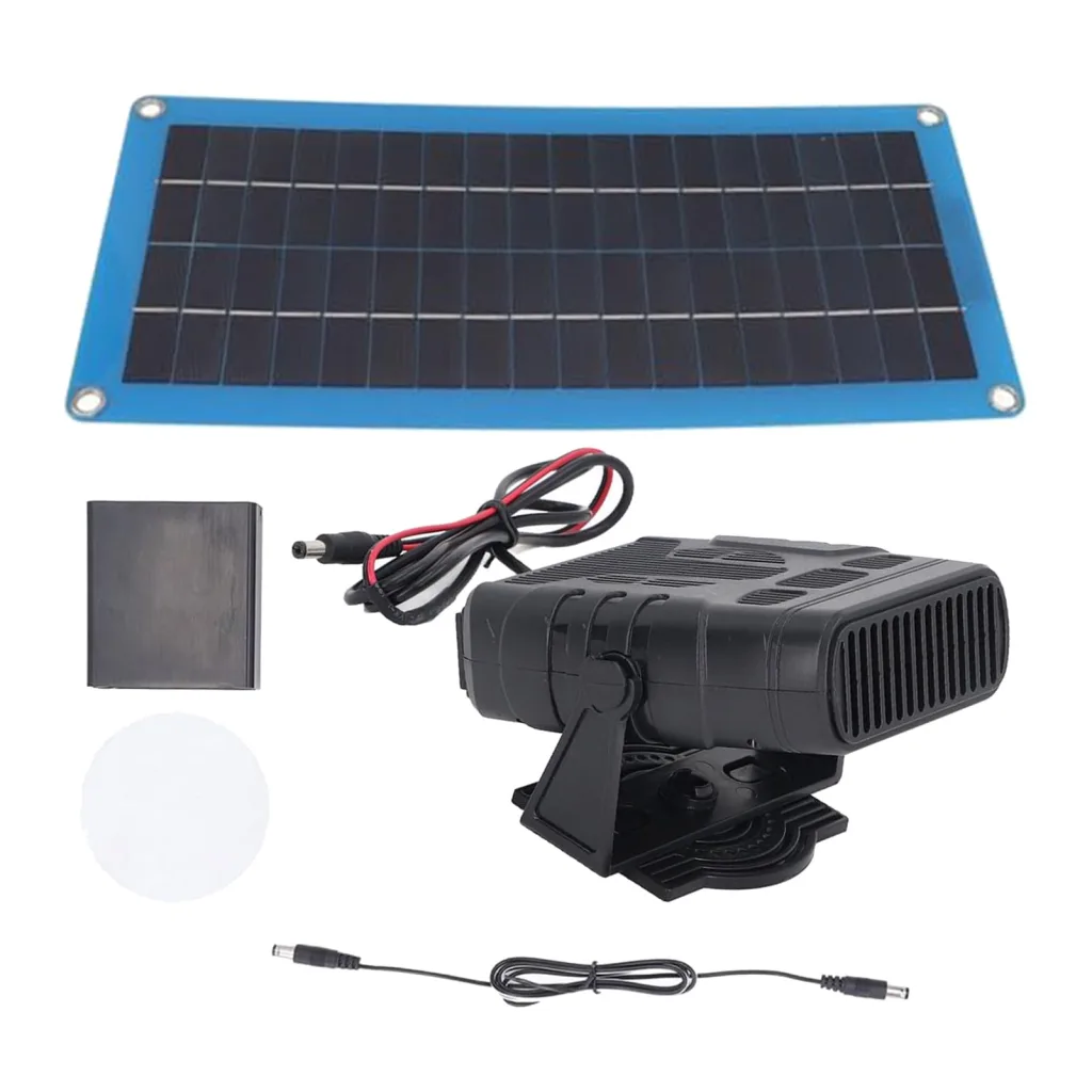 Autoheizung mit Solarpanel, Gewächshausheizung mit Solarpanel, Winterwärmer, 30 W, tragbares Auto, Solarenergie-Set für Zuhause