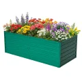 Thanaddo Hochbeet Metall Pflanzbeet, rechteckig Gemüsebeet aus verzinktem Stahl, Gartenbeet Pflanzkasten Pflanzkasten Blumenkasten für Garten & Terrasse, 220x112x64cm, Anthrazit - Thumbnail 9