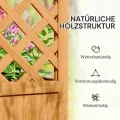 Outsunny Hochbeet Pflanzkasten mit Rankgitter, Gebogendach Spalier Pflanzkübel Holz, Gartenspalier 83x36x145cm für Garten Balkon Terrasse, Blumenkübel für Kletterpflanzen Korbpflanzen, Blumen - Thumbnail 4