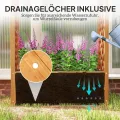 Outsunny Hochbeet Pflanzkasten mit Rankgitter, Gebogendach Spalier Pflanzkübel Holz, Gartenspalier 83x36x145cm für Garten Balkon Terrasse, Blumenkübel für Kletterpflanzen Korbpflanzen, Blumen - Thumbnail 5