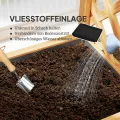 Outsunny Hochbeet Pflanzkasten mit Rankgitter, Gebogendach Spalier Pflanzkübel Holz, Gartenspalier 83x36x145cm für Garten Balkon Terrasse, Blumenkübel für Kletterpflanzen Korbpflanzen, Blumen - Thumbnail 6