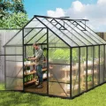 YRHome Premium Gewächshaus Aluminium 310x250x205cm 7.75m² Begehbares Garten-Gewächshaus mit verstärktem Fundament & Dachfenster & Tür Wetterfest & temperaturbeständig für Tomaten, Gemüse & Pflanzen - Thumbnail 9