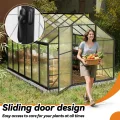 ACXIN Gewächshaus für Garten, Aluminium Treibhaus, Tomatenhaus & Pflanzenhaus mit Fundament, Dachfenster, PC-Platten, Bodenanker, Eisenverstärkung, 380x250x205cm Frühbeet, Wetterfest & UV-beständig - Thumbnail 5