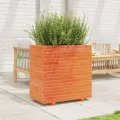 Gecheer Pflanzkübel Wachsbraun massivholz Kiefer großes Fassungsvermögen dekorativer Gartenkasten für Balkone Terrassen und Gärten - Thumbnail 4