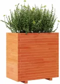 Gecheer Pflanzkübel Wachsbraun massivholz Kiefer großes Fassungsvermögen dekorativer Gartenkasten für Balkone Terrassen und Gärten - Thumbnail 5