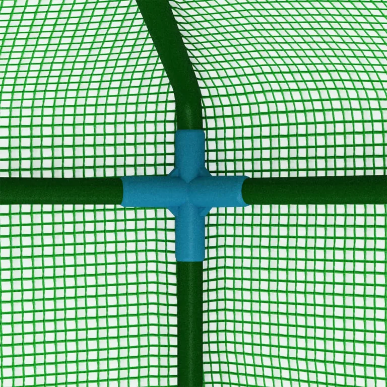 Gecheer Gewächshaus mit Ablagen Stahl 227x223 cm großes Gewächshaus PE-Netzgewebe 170 g/m² Robustes Stahlgerüst für Pflanzen und Gemüse – Bild 7