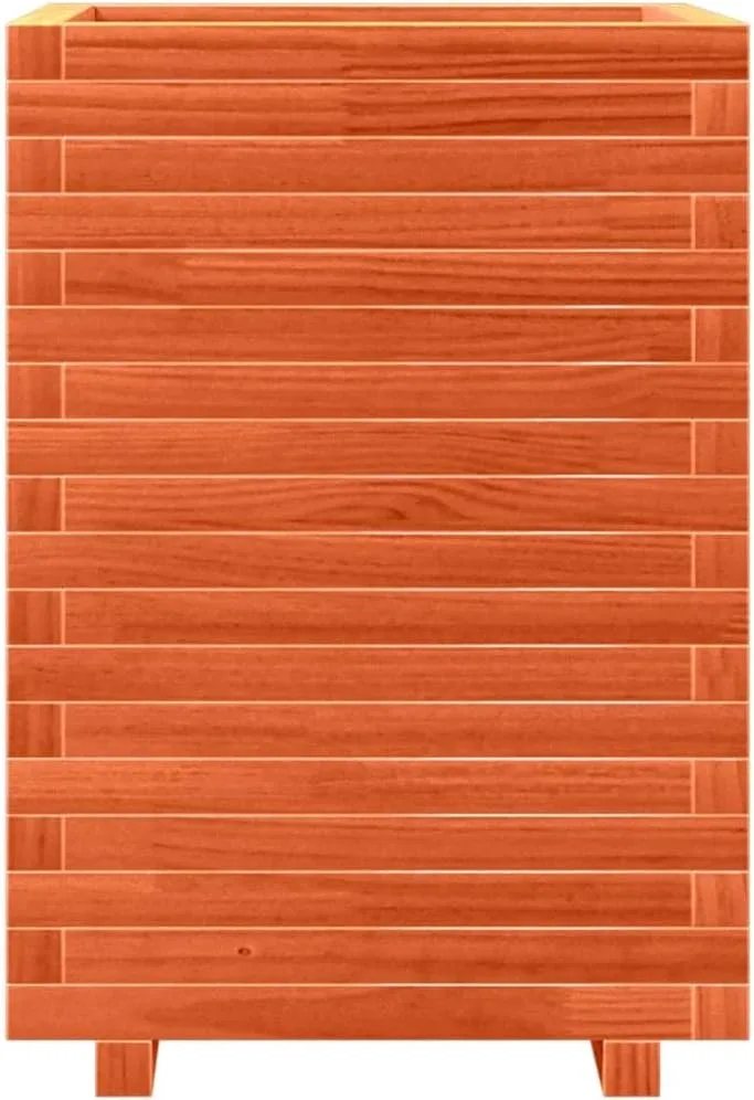 Gecheer Pflanzkübel Wachsbraun 50x50x72 cm Massivholz Kiefer großer Raum für Pflanzen Dekoration für Gärten Balkone Terrassen – Bild 6