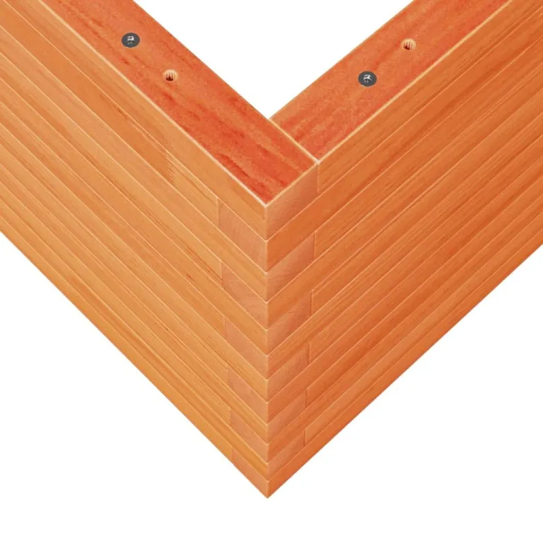 Gecheer Pflanzkübel Wachsbraun, 70x70x45,5 cm, Massivholz Kiefer, robust, viel Platz für Pflanzen, offener Boden – Bild 8