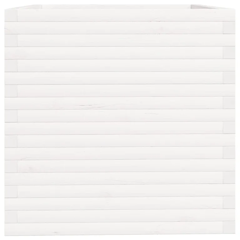 Gecheer Pflanzkübel Weiß 70x70x72,5 cm Massivholz Kiefer für Gärten Balkone Terrassen – Bild 6
