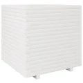 Gecheer Pflanzkübel Weiß 70x70x72,5 cm Massivholz Kiefer für Gärten Balkone Terrassen - Thumbnail 2