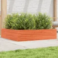 Gecheer Pflanzkübel Wachsbraun 100x100x23 cm Massivholz Kiefer Robustes Holzgerüst viel Platz für Pflanzen und Blumen for Garten Dekoration - Thumbnail 1