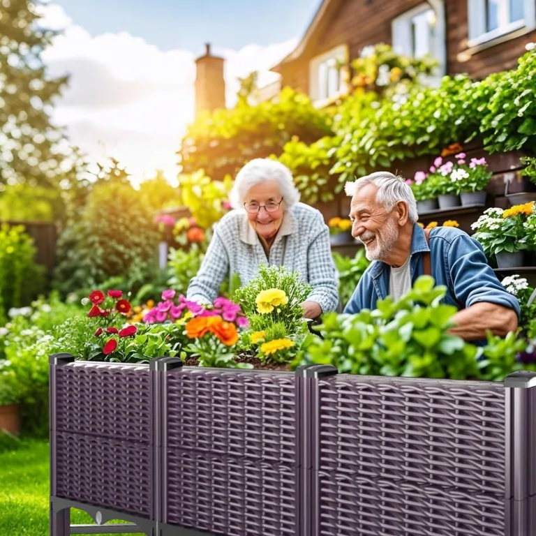 Hochbeet mit Verstärkungsstäben, Erhöhte Pflanzkasten Blumenkasten Hochbeete-kit für Garten/Balkon/Terrasse, 120 x 40 x 50 cm, lila – Bild 6