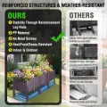 Hochbeet mit Verstärkungsstäben, Erhöhte Pflanzkasten Blumenkasten Hochbeete-kit für Garten/Balkon/Terrasse, 120 x 40 x 50 cm, lila - Thumbnail 5