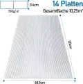 14x Polycarbonat Hohlkammerstegplatten 4mm, 60,5x121 cm Doppelstegplatte Gewächshausplatten für Gewächshaus Gartenbau Ersatzplatten - Thumbnail 2