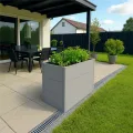 Metzler Hochbeet für den Garten oder Balkon – Stahl in Grau | Witterungsbeständiges Metall-Gartenbeet, Pflanzenbeet, Blumenhochbeet | 100 x 50 x 77 cm - Thumbnail 4
