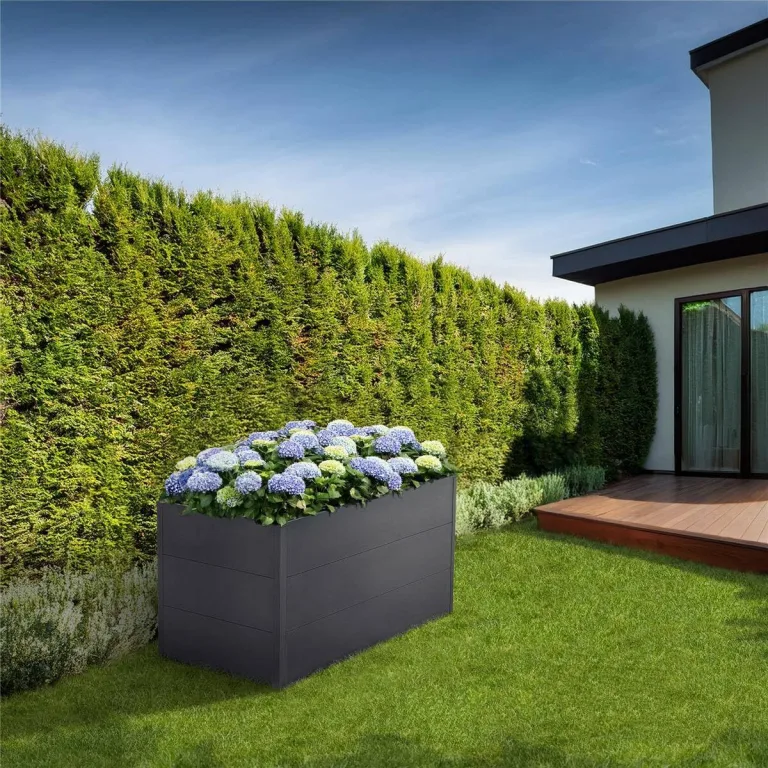 Metzler Hochbeet für den Garten – Stahl in Eisenglimmer | Witterungsbeständiges Metall-Gartenbeet, Pflanzenbeet, Blumenhochbeet | 150 x 75 x 77 cm – Bild 3