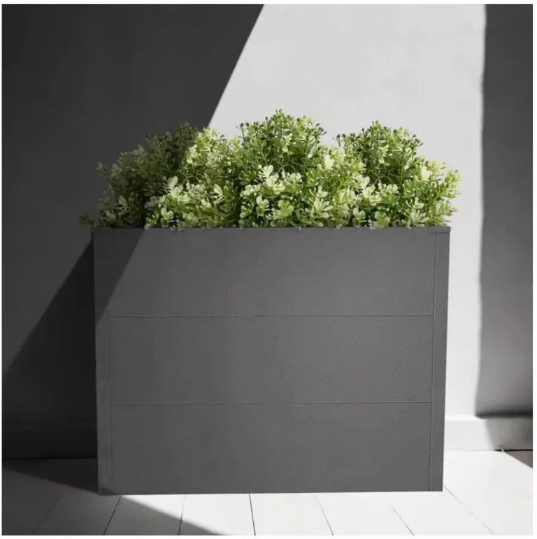Metzler Hochbeet für den Garten oder Balkon – Stahl in Eisenglimmer | Witterungsbeständiges Metall-Gartenbeet, Pflanzenbeet, Blumenhochbeet | 100 x 50 x 77 cm – Bild 4