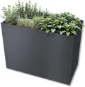 Metzler Hochbeet für den Garten oder Balkon – Stahl in Eisenglimmer | Witterungsbeständiges Metall-Gartenbeet, Pflanzenbeet, Blumenhochbeet | 100 x 50 x 77 cm - Thumbnail 3