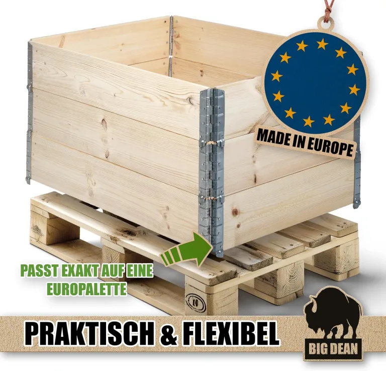 3 Stück Hochbeet für Garten Holz Beet Hochbeete-Kit Palettenrahmen 120x80cm – Bild 5