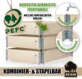 3 Stück Hochbeet für Garten Holz Beet Hochbeete-Kit Palettenrahmen 120x80cm - Thumbnail 3