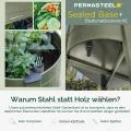 Permasteel Hochbeet mit Beinen, Pflanzkasten mit EnGrow™ TrueSoil™ Technologie für Gemüse, Blumen, Kräuter und Obst, Outdoor Indoor, Lagerregal, Lenkrollen, Grün - Thumbnail 6