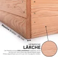 Premium Frühbeet 116x76x30 cm aus europäischer Lärche mit Klappdeckel - Wetterfest - Polycarbonat-Fenster - Hochbeet-Aufsatz aus Holz, kompatibel mit Hochbeet, für Garten, Balkon & Terrasse - Thumbnail 5
