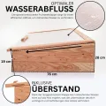 Premium Frühbeet 116x76x30 cm aus europäischer Lärche mit Klappdeckel - Wetterfest - Polycarbonat-Fenster - Hochbeet-Aufsatz aus Holz, kompatibel mit Hochbeet, für Garten, Balkon & Terrasse - Thumbnail 6